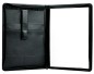 Preview: RV-Schreibmappe DIN A4 mit iPad Fach PREMIUM LEDER BOXCALF schwarz (glatt)